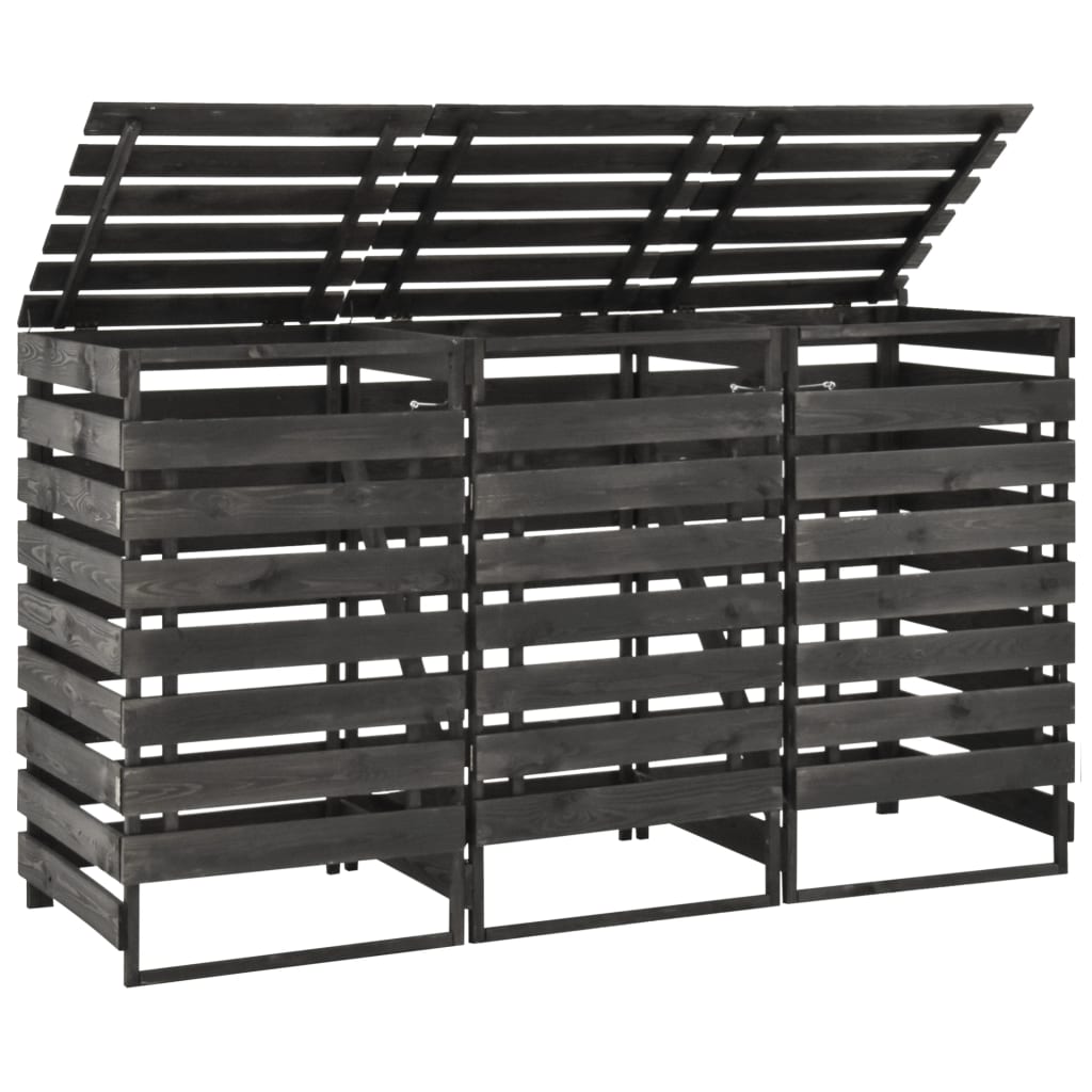 VIDAXL -Behälter Aufbewahrung Triple 210x75x121 cm bemalten Kiefernholz
