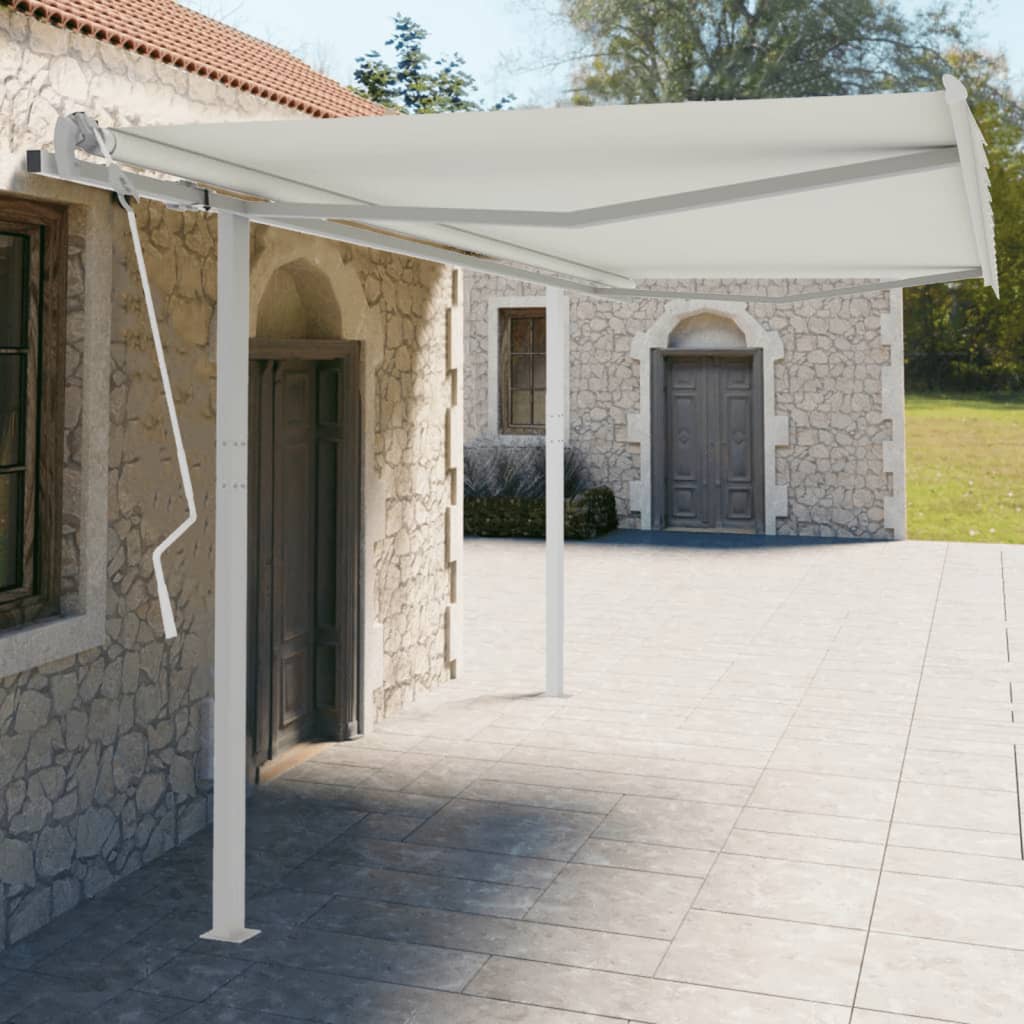 Vidaxl Laifel Pole Set 450x245 cm Eisenweiß