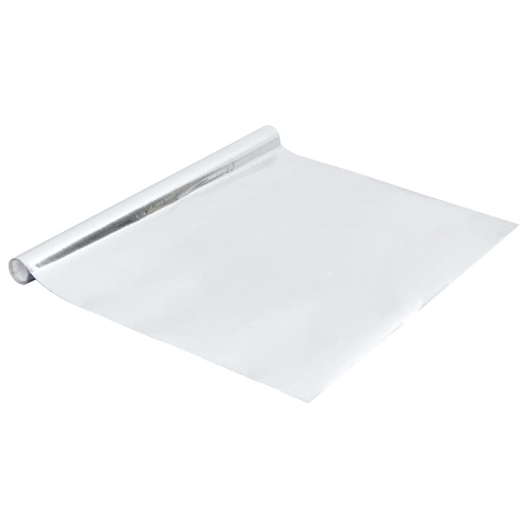 Vidaxl Möbelöl Selbstadhäsiv 500 x 90 cm PVC High Gloss Silber gefärbt