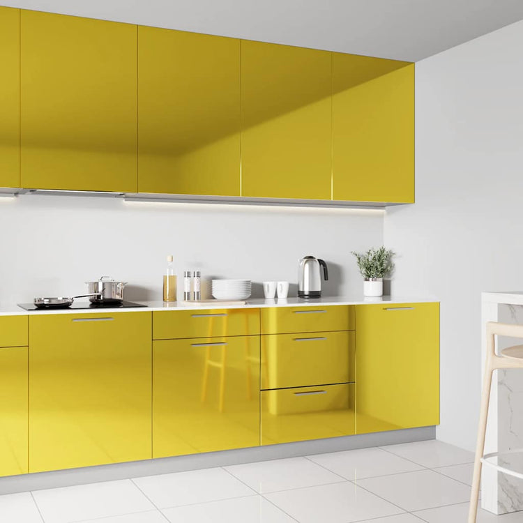 Vidaxl Möbelöl Selbstadhäsiv 500 x 90 cm PVC Hochglanzgoldfarben