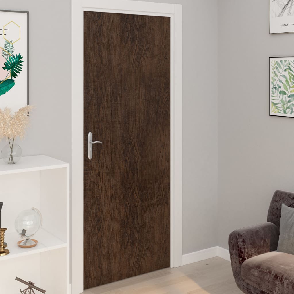 Vidaxl Möbelöle Selbstadhäsiv 2 PCs 500x90 cm PVC Dark Eiche -Colored