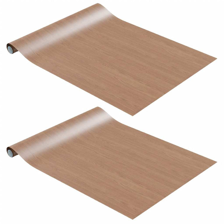 Vidaxl Möbelöle Selbstadhäsiv 2 PCs 500x90 cm PVC Light Oak -gelöscht