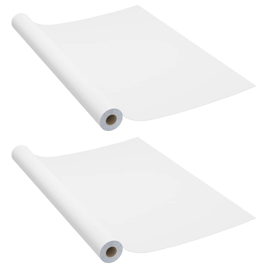 Vidaxl Möbelöle Selbstadhäsiv 2 ST 500x90 cm PVC Weiß