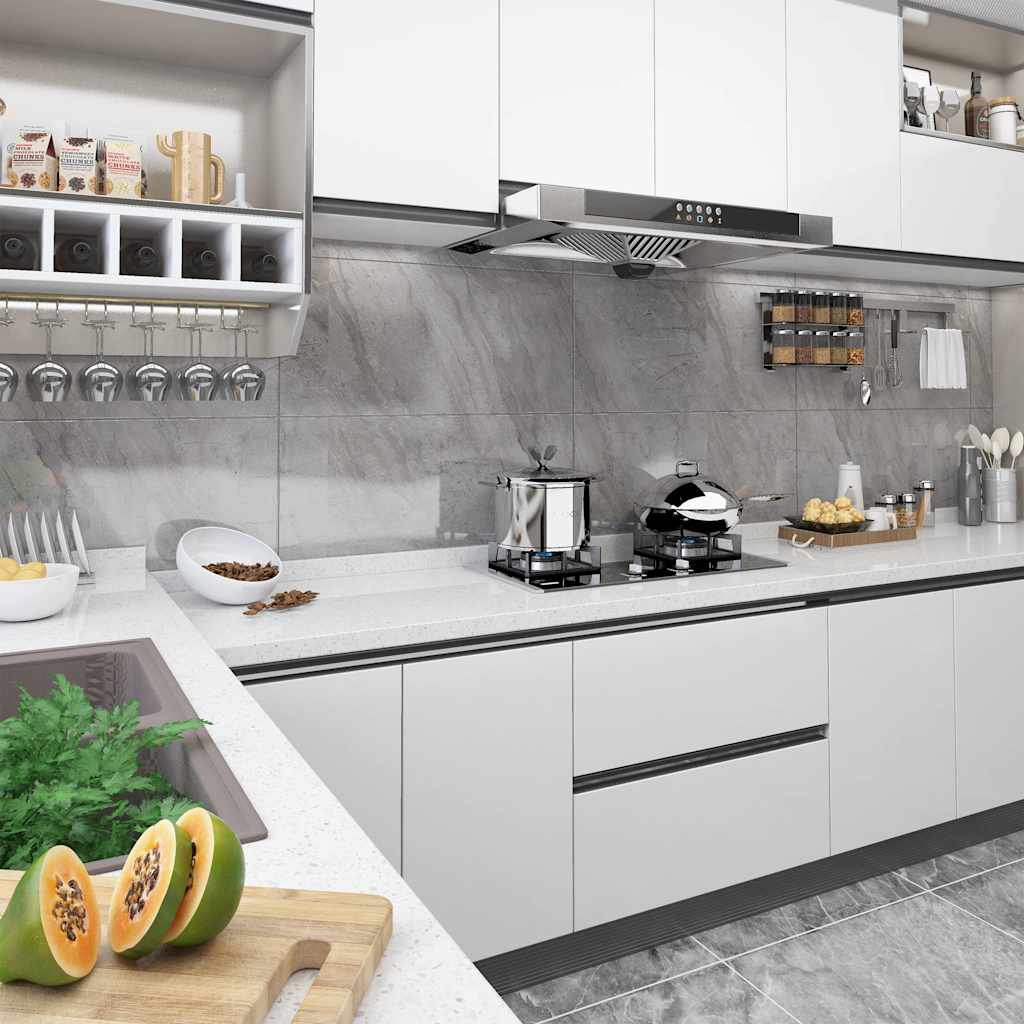 Vidaxl Möbelöle Selbstadhäsiv 2 ST 500x90 cm PVC Weiß