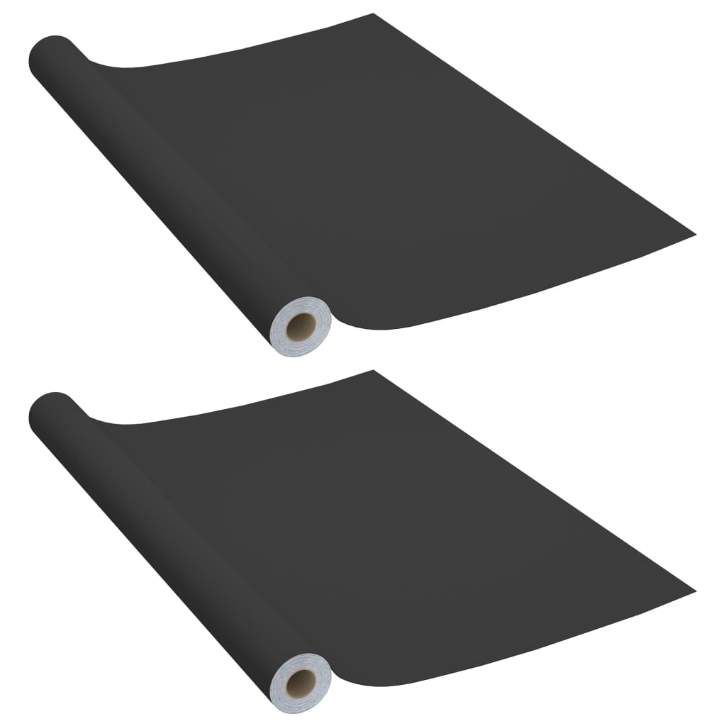 Vidaxl Möbelöle Selbstadhäsiv 2 ST 500x90 cm PVC Schwarz