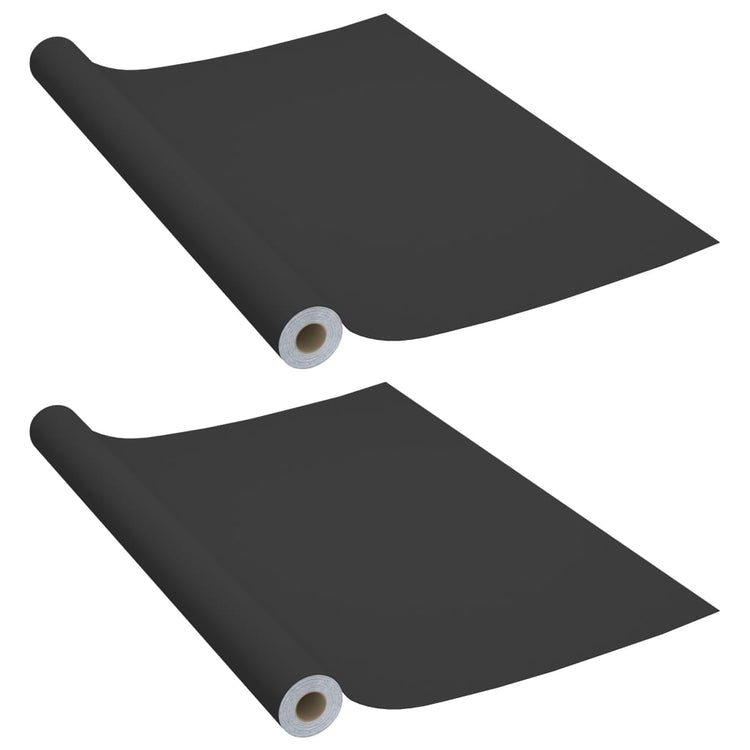 Vidaxl Möbelöle Selbstadhäsiv 2 ST 500x90 cm PVC Schwarz