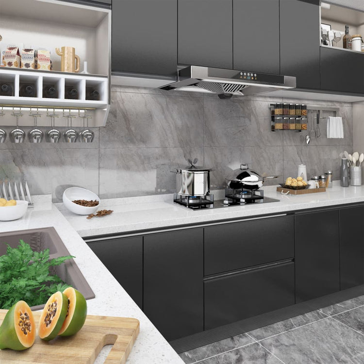 Vidaxl Möbelöle Selbstadhäsiv 2 ST 500x90 cm PVC Schwarz
