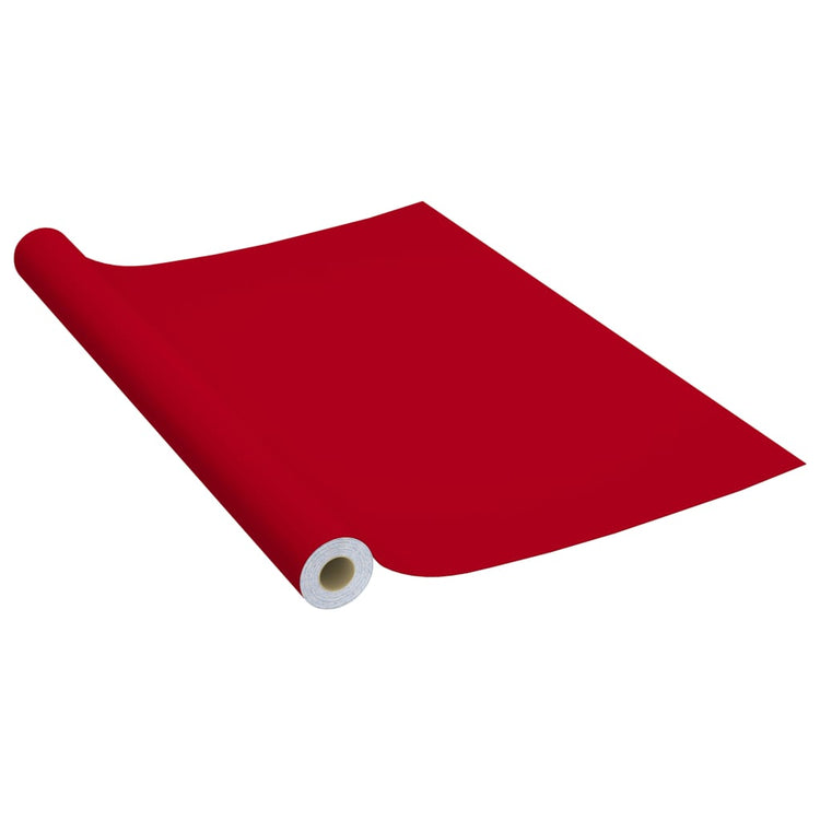Vidaxl Möbelöle Selbstadhäsiv 2 ST 500x90 cm PVC Rot