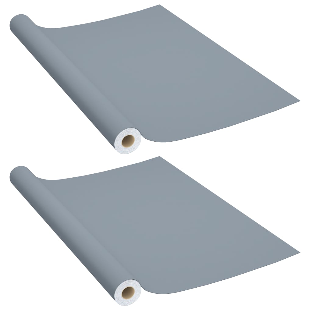 Vidaxl Möbelöle Selbstadhäsiv 2 ST 500x90 cm PVC Grau