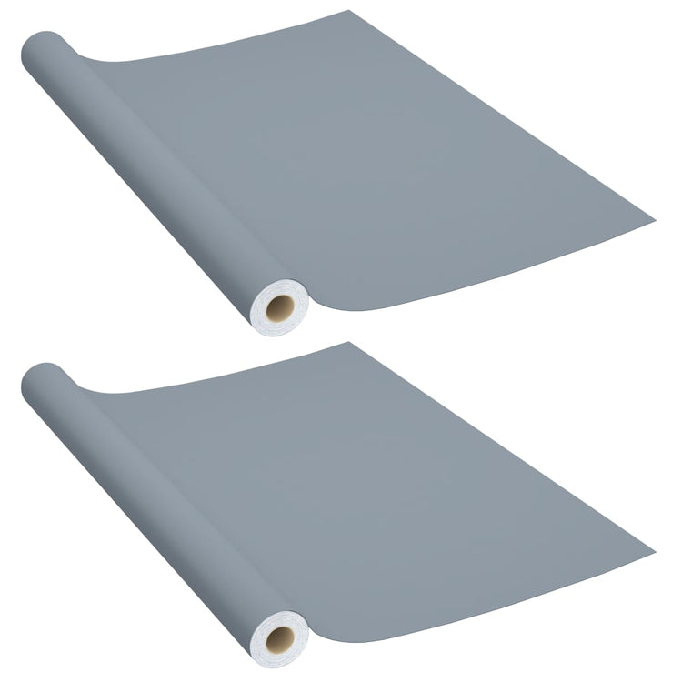 Vidaxl Möbelöle Selbstadhäsiv 2 ST 500x90 cm PVC Grau