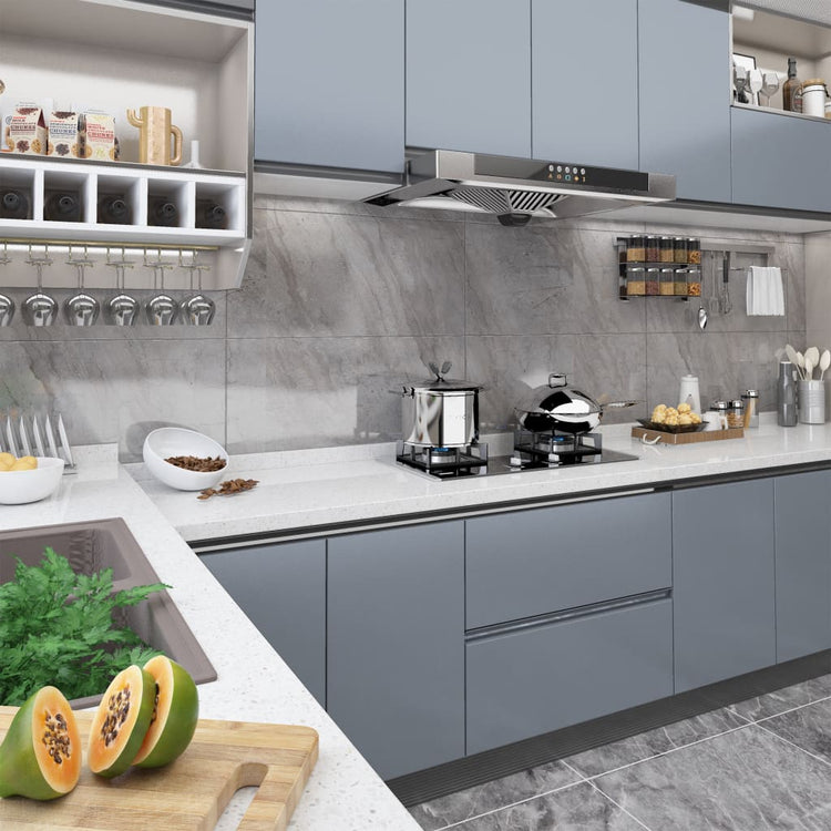 Vidaxl Möbelöle Selbstadhäsiv 2 ST 500x90 cm PVC Grau