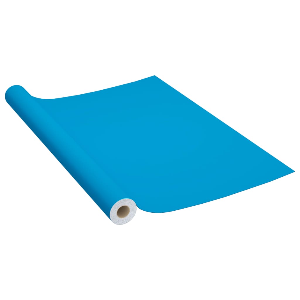 Vidaxl Möbelöle Selbstadhäsiv 2 ST 500x90 cm PVC Azure Blau