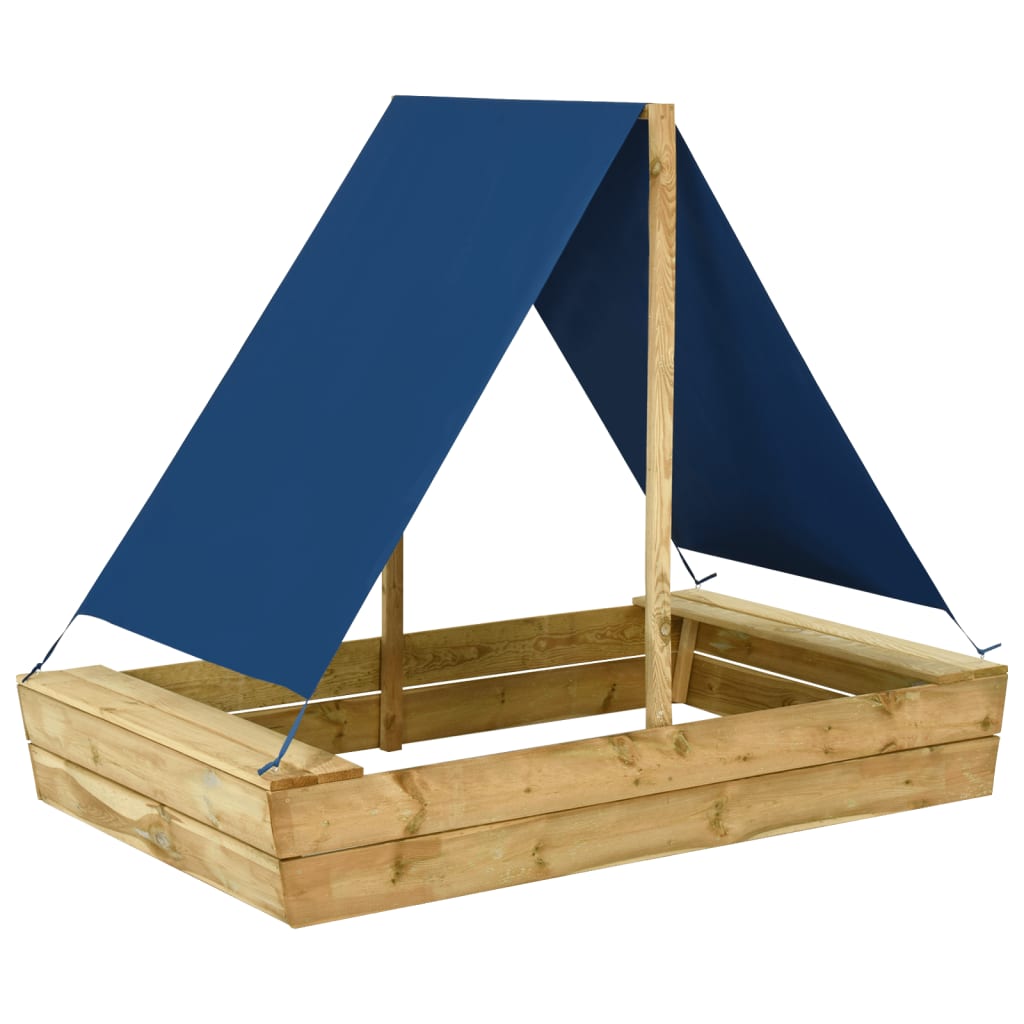 Vidaxl Sandbox mit Dach 160x100x133 cm imprägnierte Kiefer