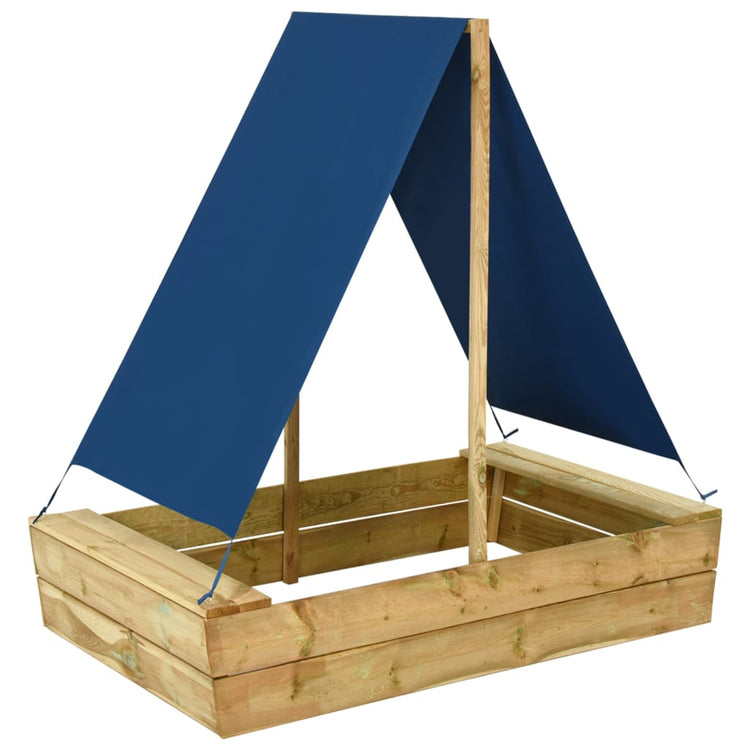 Vidaxl Sandbox mit Dach 80x60x97,5 cm imprägnierte Kiefer