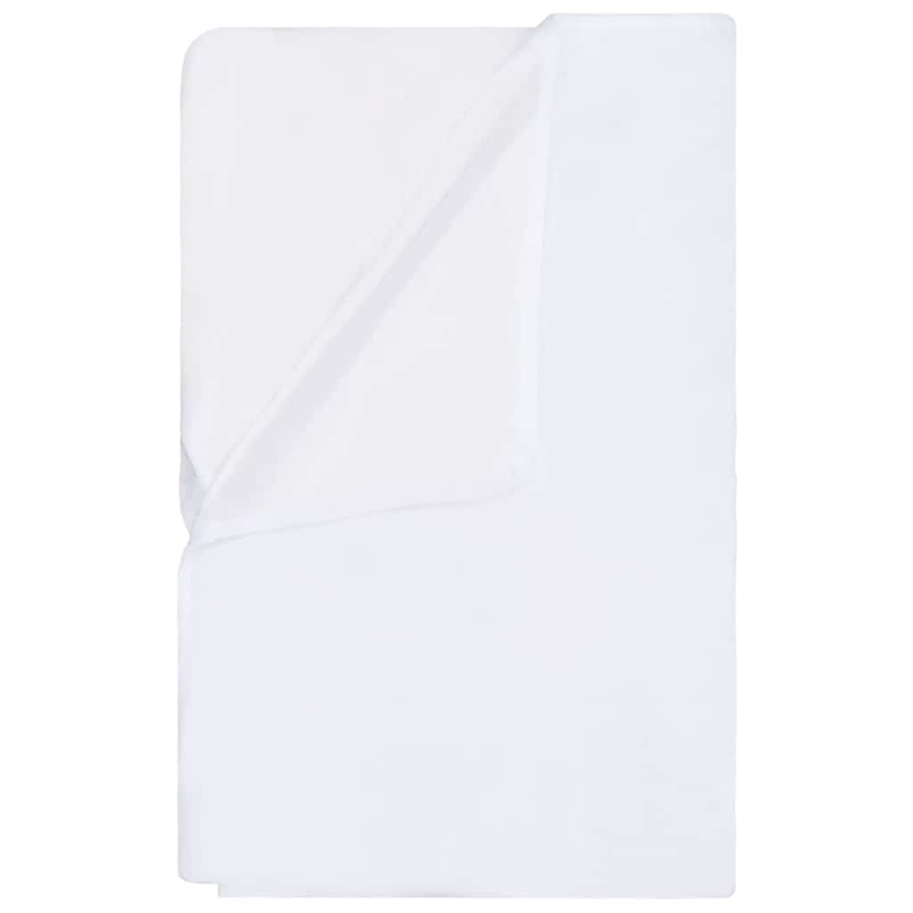 VidaXL Matratzenschoner 2 Stück wasserdicht 140x200 cm Baumwolle weiß