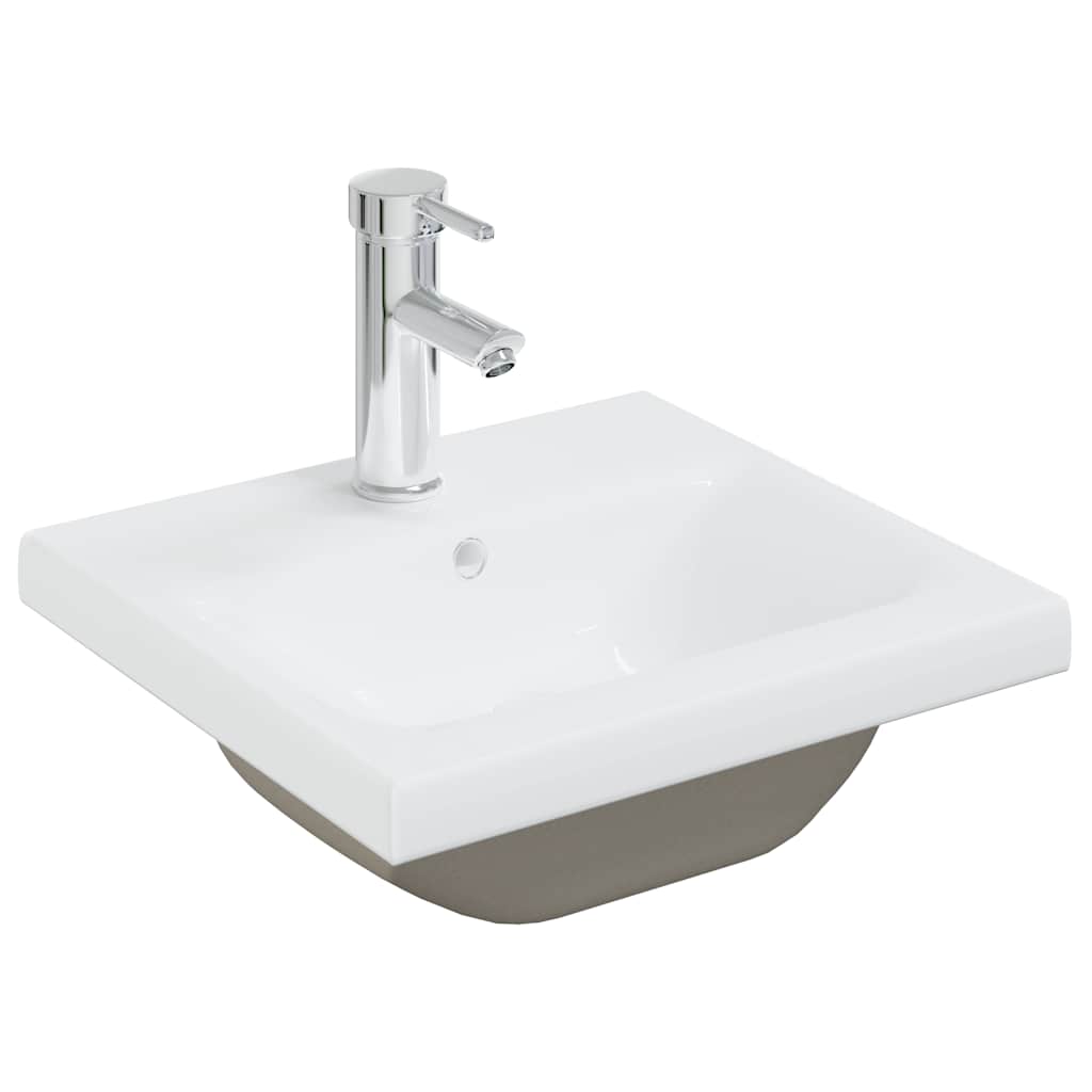 VIDAXL BAUBED -WAHMBAIN mit TAP 42x39x18 cm Keramik Weiß