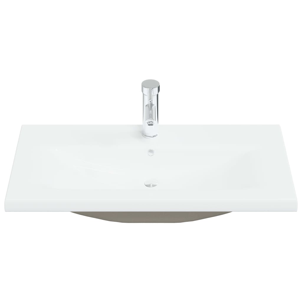 VIDAXL BAURBED -WASHBAIN mit TAP 81x39x18 cm Keramik Weiß