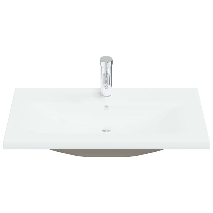 VIDAXL BAURBED -WASHBAIN mit TAP 81x39x18 cm Keramik Weiß