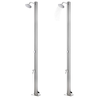 Vidaxl Outdoor -Dusche 215 cm Edelstahl