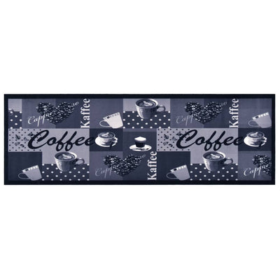 Vidaxl Küchenmatte waschbarer Kaffee 45x150 cm blau