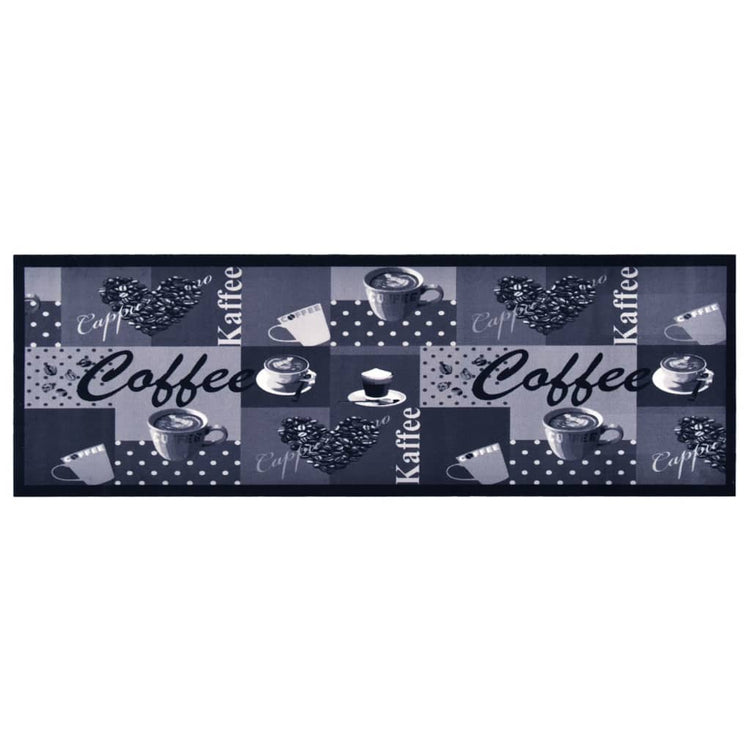 Vidaxl Küchenmatte waschbarer Kaffee 60x300 cm Blau
