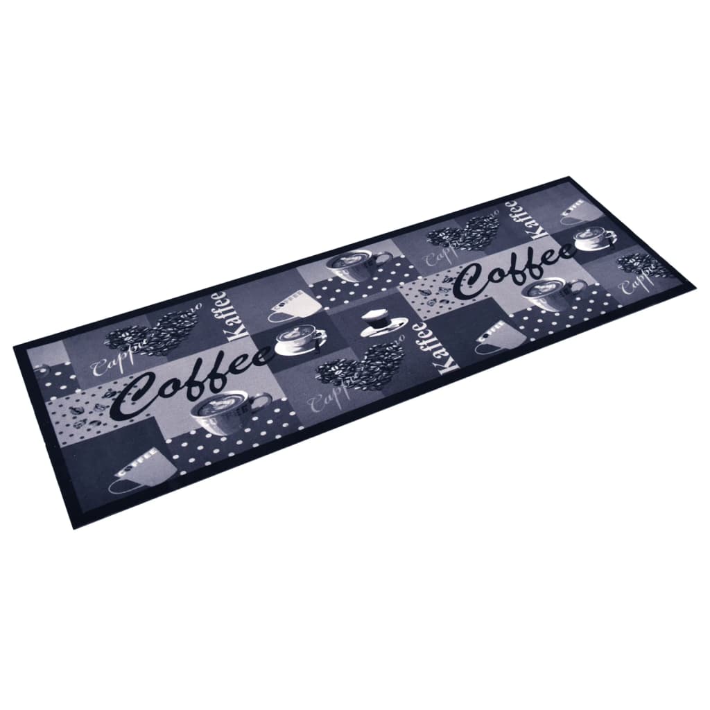 Vidaxl Küchenmatte waschbarer Kaffee 60x300 cm Blau