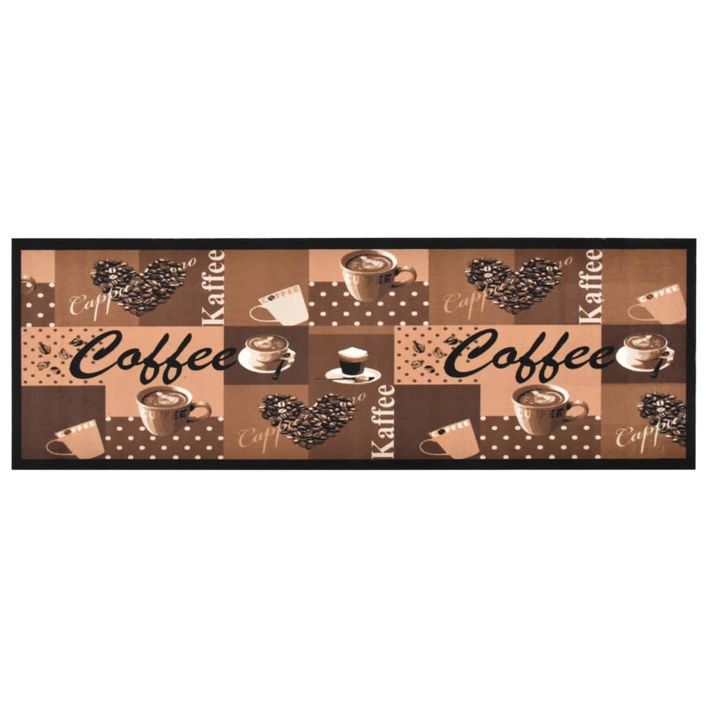 Vidaxl Küchenmatte waschbarer Kaffee 45x150 cm braun