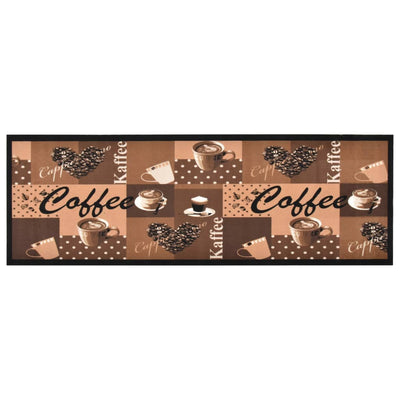 Vidaxl Küchenmatte waschbarer Kaffee 45x150 cm braun