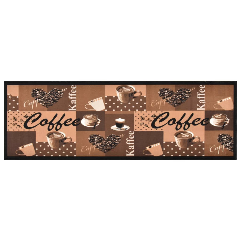 Vidaxl Küchenmatte waschbarer Kaffee 60x180 cm braun