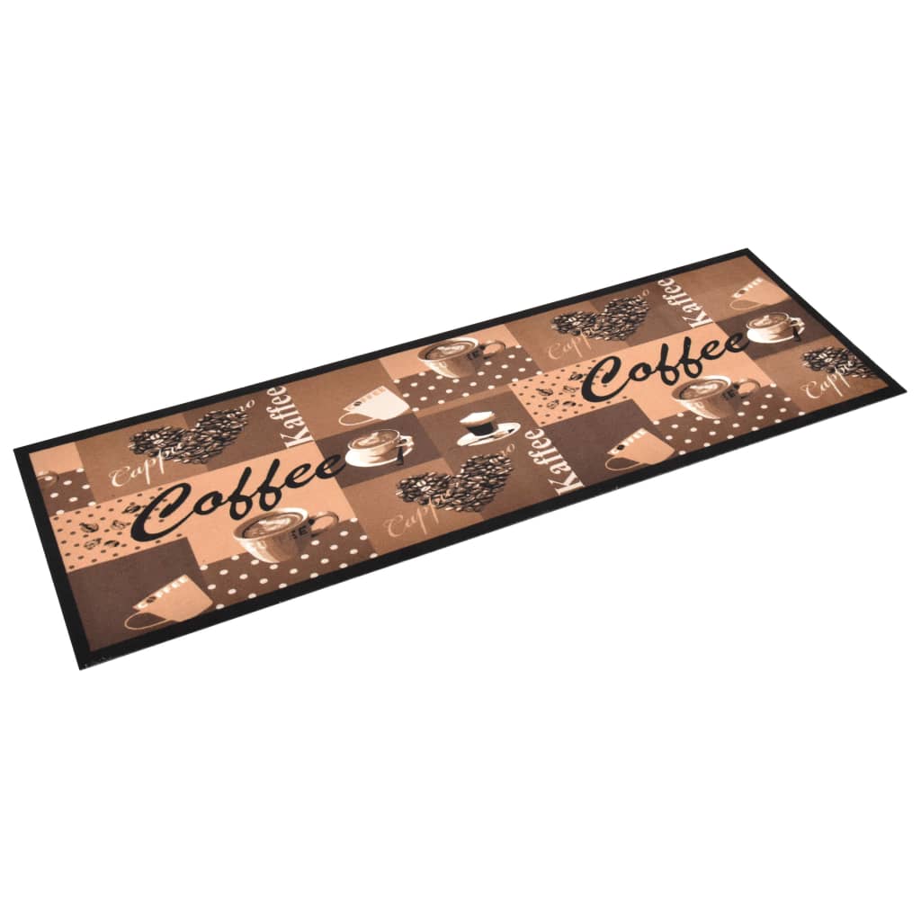 Vidaxl Küchenmatte waschbarer Kaffee 60x180 cm braun
