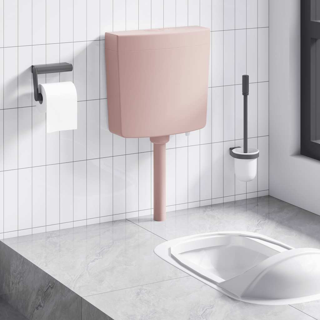 Vidaxl Toilettenboden mit Wasserversorgung am Boden 3 6 l Lachsfarben