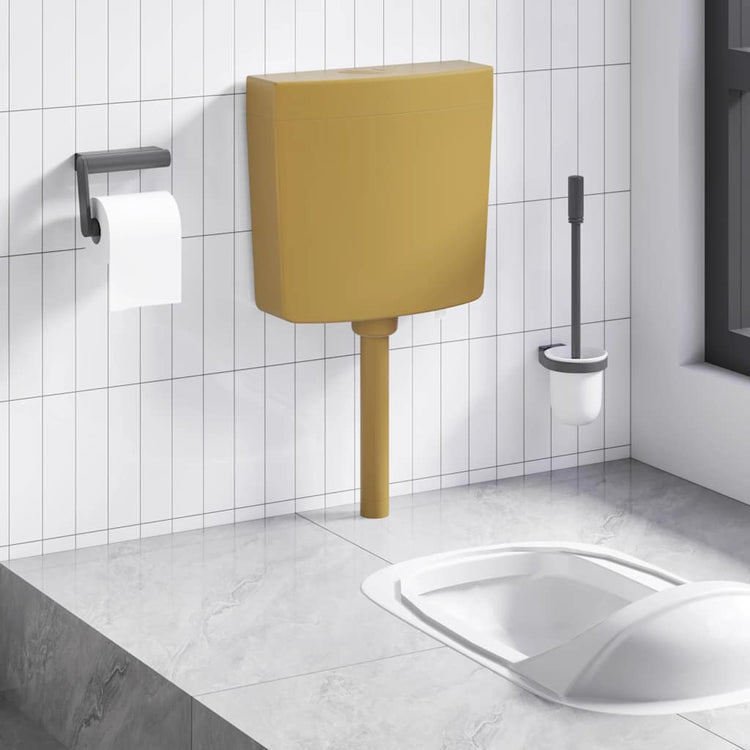 Vidaxl Toilettenboden mit Wasserversorgung am Boden 3 6 l Curry Gelb
