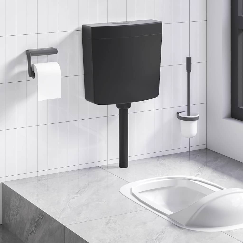 Vidaxl Toilettenboden mit Wasserversorgung am Boden 3 6 l Schwarz