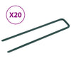Vidaxl künstliche Grasstifte 20 pc U-förmiges Eisen