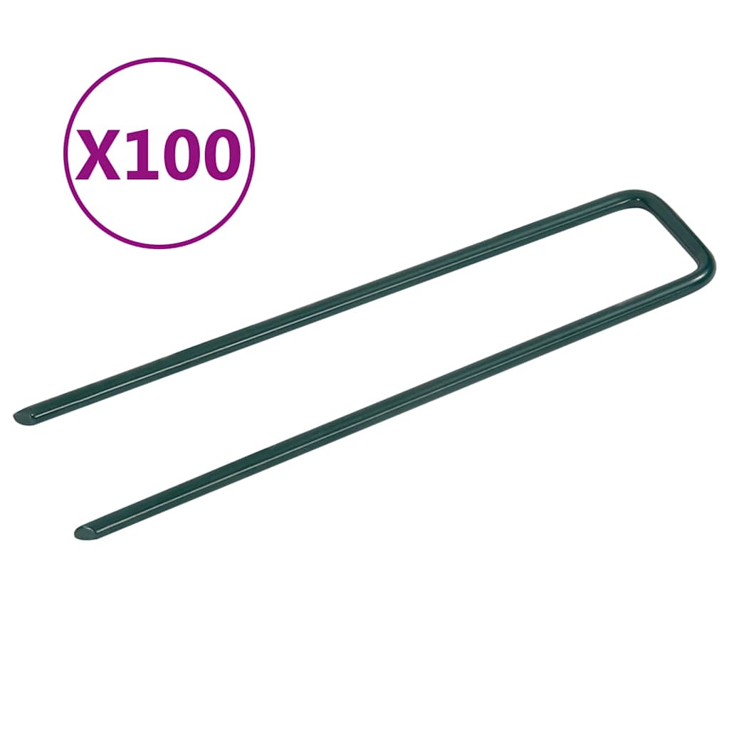 Vidaxl künstliches Gras Pennies 100 pc U-förmiges Eisen