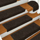 Vidaxl Treppenmatten 15 St 65x21x4 cm Nadel dunkelbraun anfühlt
