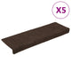 Vidaxl -Treppenmatten 15 St 65x21x4 cm Nadel braun
