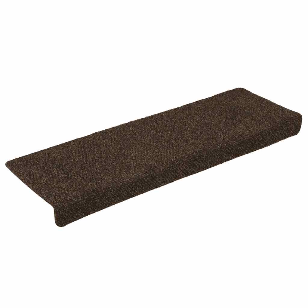 Vidaxl -Treppenmatten 15 St 65x21x4 cm Nadel braun