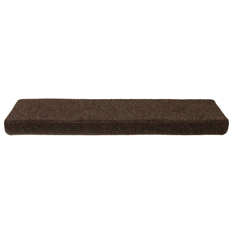Vidaxl -Treppenmatten 15 St 65x21x4 cm Nadel braun