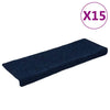 Vidaxl -Treppenmatten 15 St 65x21x4 cm Nadel Blau angefühlt