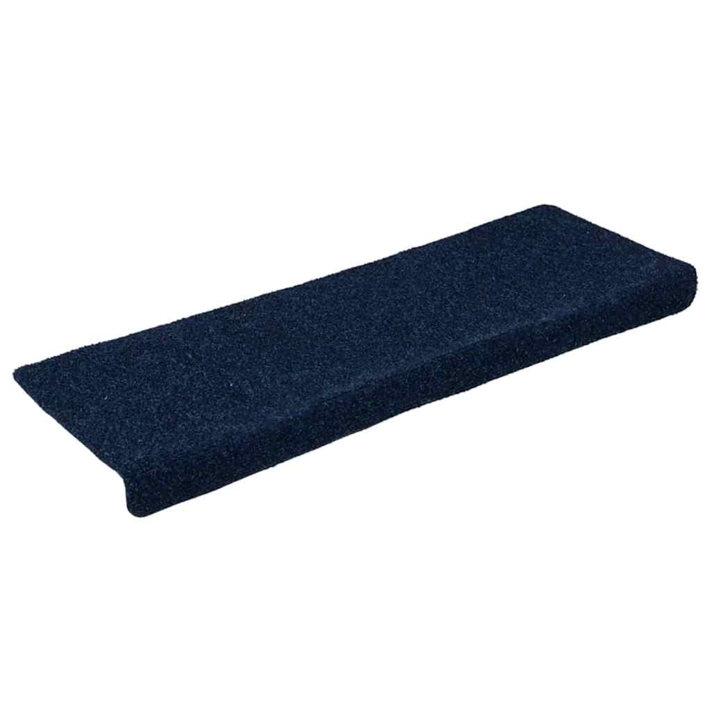 Vidaxl -Treppenmatten 15 St 65x21x4 cm Nadel Blau angefühlt