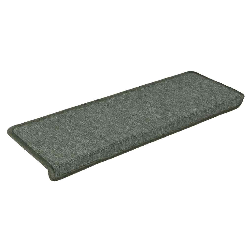 Vidaxl -Treppenmatten 15 ST 65x21x4 cm Grün