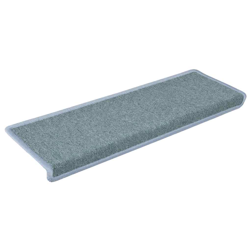 Vidaxl -Treppenmatten 15 ST 65x21x4 cm Blau
