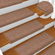 Vidaxl -Treppenmatten 15 ST 65x21x4 cm Braun