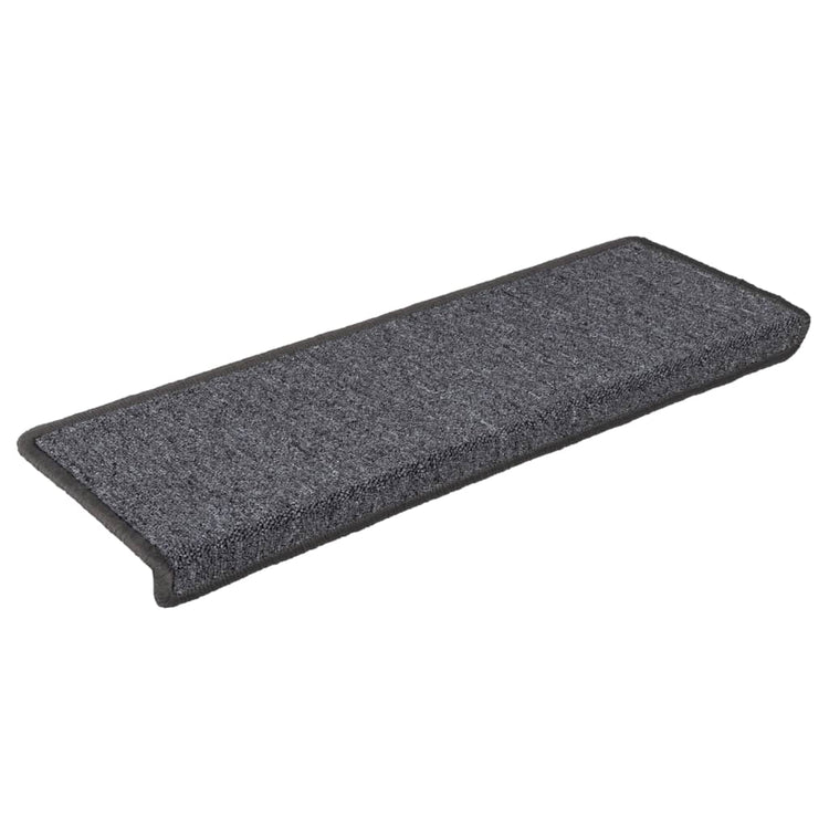 Vidaxl -Treppenmatten 15 ST 65x21x4 cm grau und schwarz