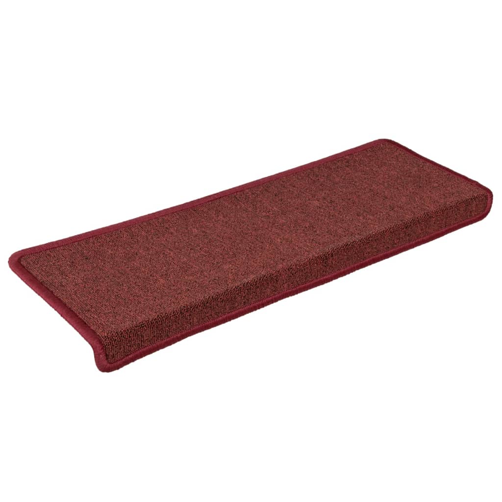 Vidaxl -Treppenmatten 15 ST 65x21x4 cm mattrot