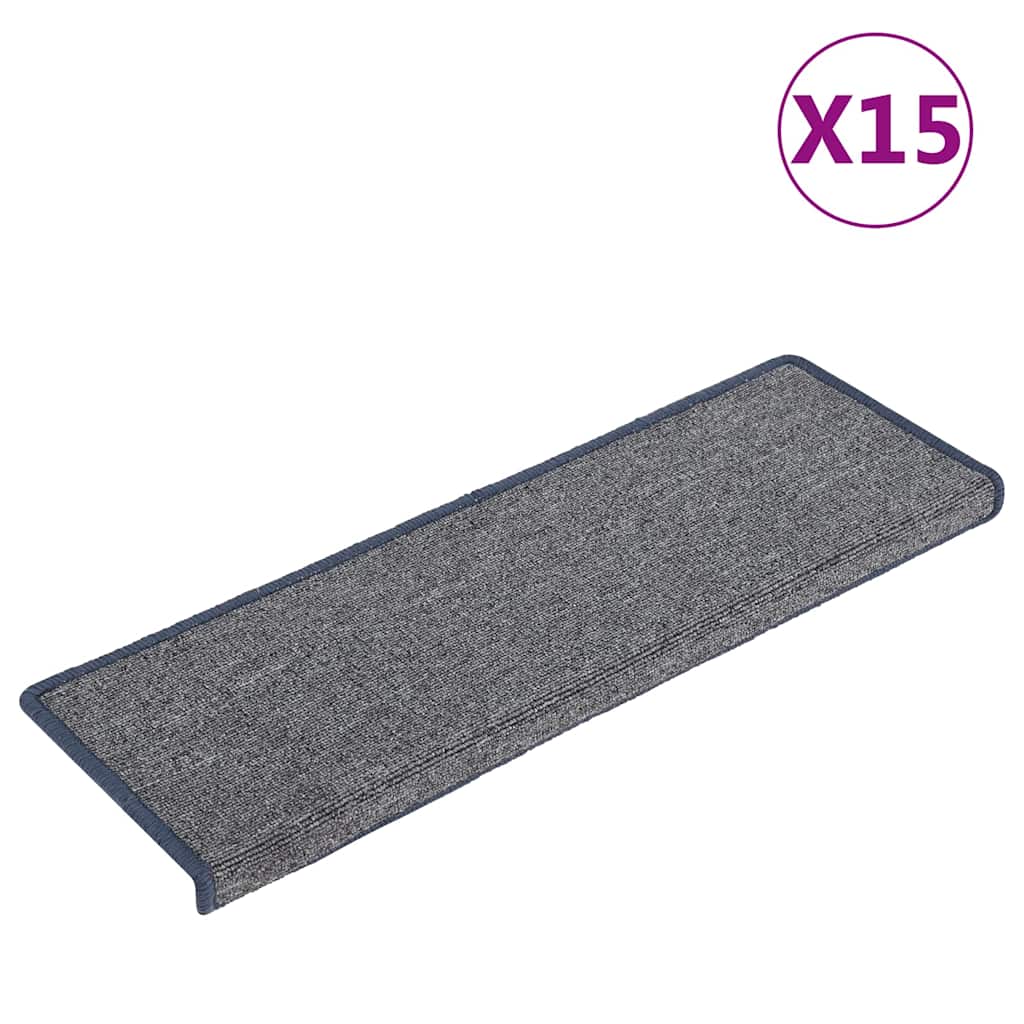 Vidaxl -Treppenmatten 15 ST 65x21x4 cm lila und blau