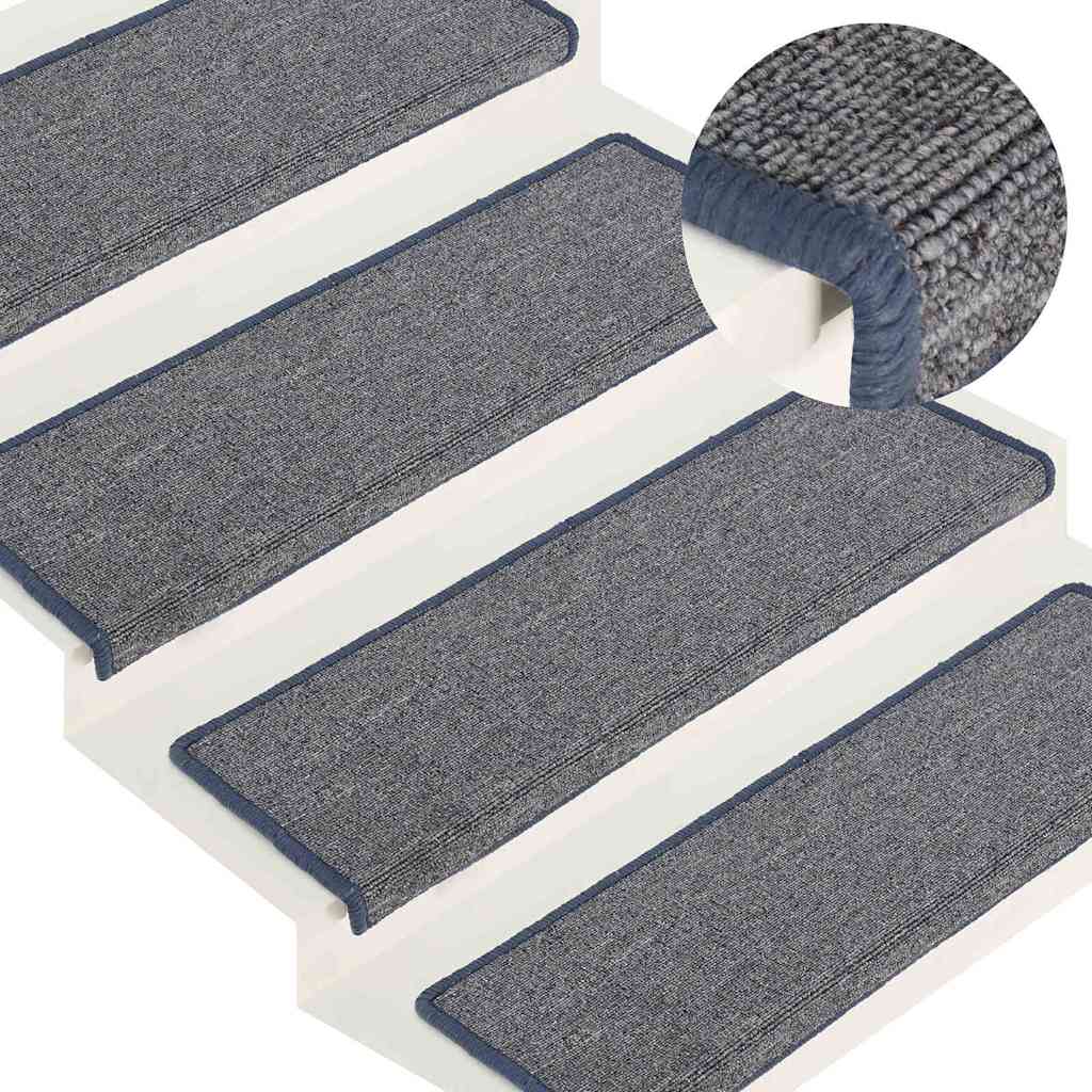 Vidaxl -Treppenmatten 15 ST 65x21x4 cm lila und blau