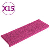 Vidaxl -Treppenmatten 15 ST 65x21x4 cm Pink