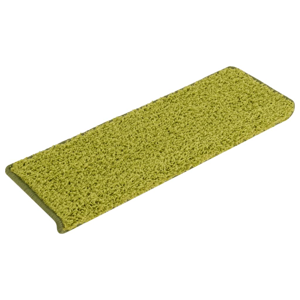 Vidaxl -Treppenmatten 15 ST 65x21x4 cm Grün